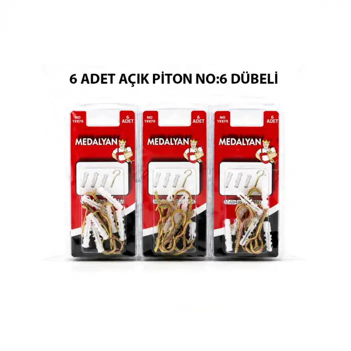 Egonex Medalyan Dl-26 ( 19x70 ) ( 6pcs ) Açık Piton Dübelli*12x10