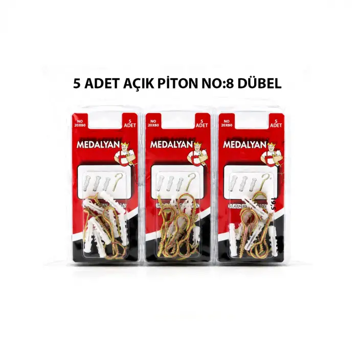 Egonex Medalyan Dl-27 ( 20x80 ) ( 5pcs ) Açık Piton Dübelli*12x10