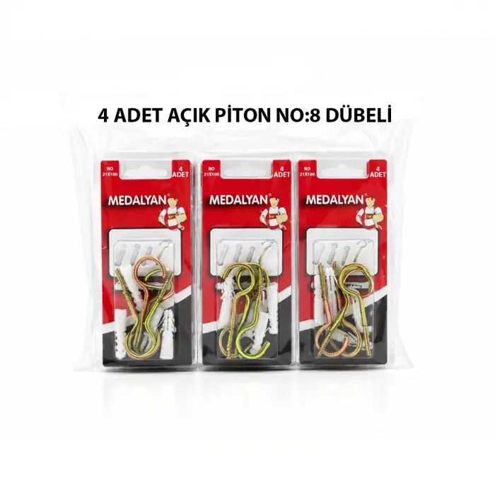 Egonex Medalyan Dl-28 ( 21x100 ) ( 4pcs ) Açık Piton Dübelli*12x10