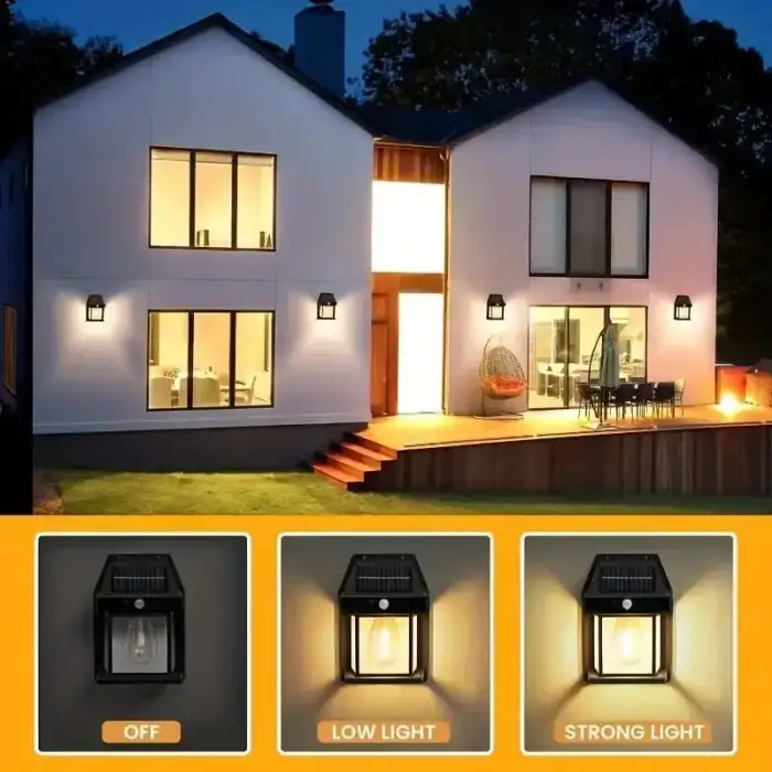 Egonex Solar Şarjlı Duvar Aplik Lambası Sensorlu Eg-111
