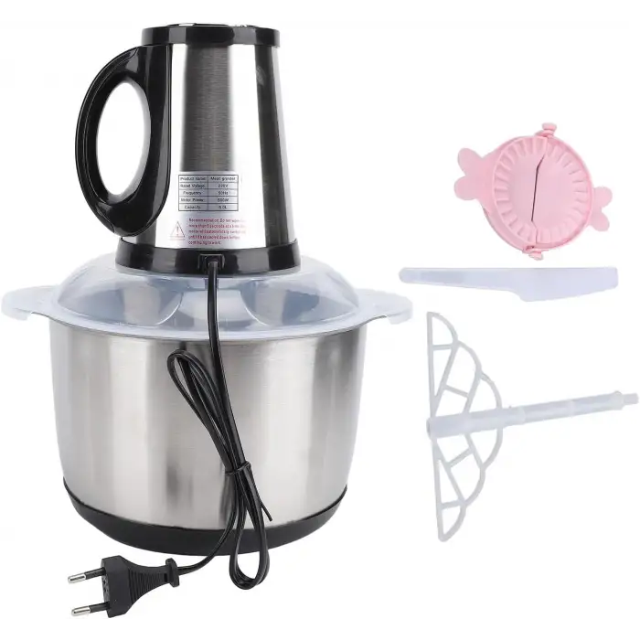 Elektrikli Paslanmaz Çelik Kollu 3.5 Litre Et Kıyma Makinesi Sebze Meyve Doğrayıcı Rondo Blender