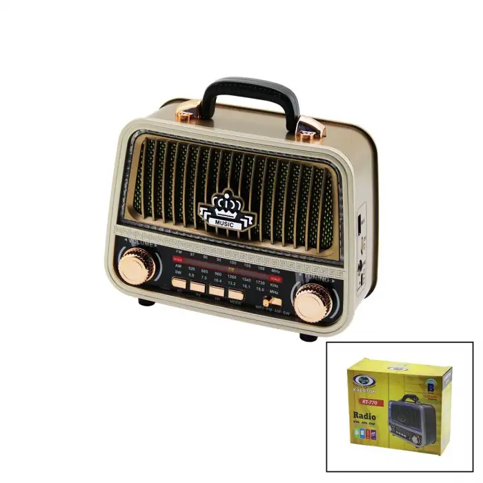 Everton Rt-770 (typc-e Sarjlı) (bluetooth)( İbreli ) Fm Radyo (mp3 Usb & Tf Player) (4v Out& Aux In)*30