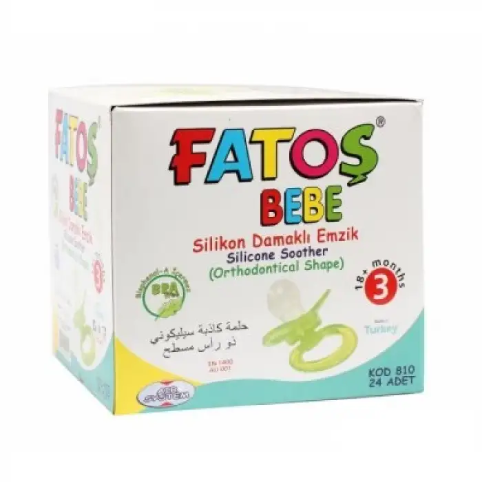 Fatoş Bebe-810 No-3 Silikon Damaklı Emzik *24x24