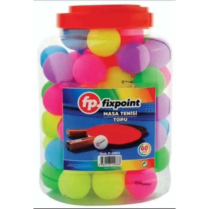 Fixpoint P-2883 Renkli Çantalı Pinpon Topu*60x24