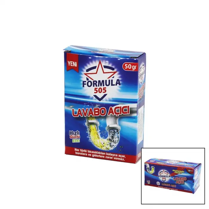 Formula 505 ( Tekli & 50gr ) ( Lavabo Açar ) Granül & Toz*12x24