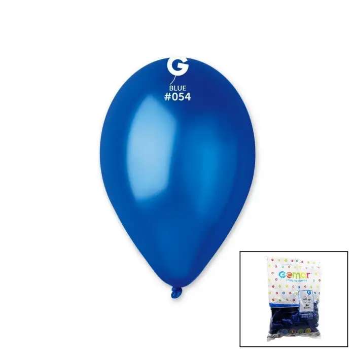 Gemar Gm-110-36-54 ( Metalik & Mavi ) Balon ( 11 & 28cm & 100pcs )*1x50