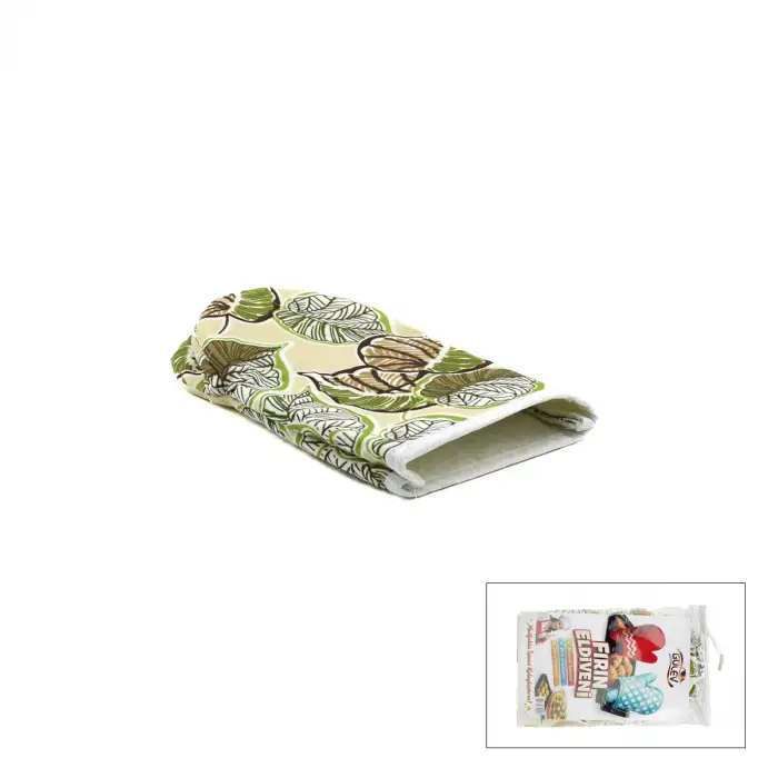 Gülev Duck-69983 ( 2pcs Set=eldiven & Tutacak ) ( Elyaf Korumalı ) Fırın Eldiven Seti*12x25