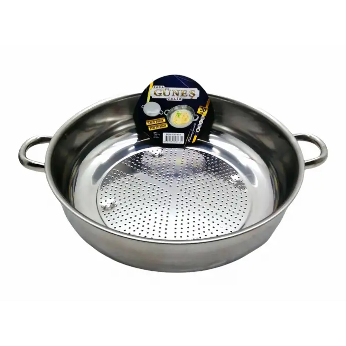 Güneş ( No-3 & 30cm ) ( Basık ) Süzek Metal Süzgeç*50