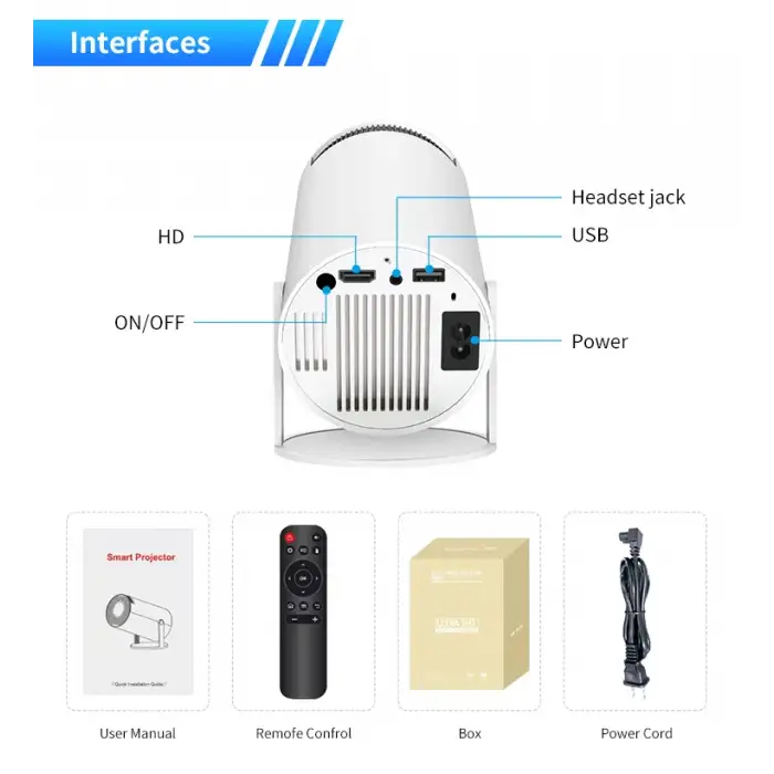 Hy300 Full Hd Android Taşınabilir Mini Projeksiyon Cihazı