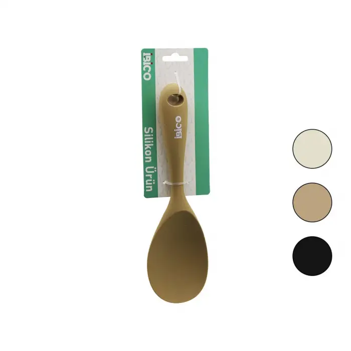 İbico İ22-035 ( Silikon & Renkli ) Pilav ( Servis ) Kaşık ( 22cm )*12x6