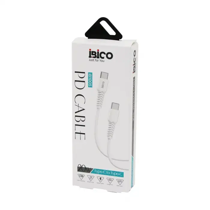 İbico İb-1005 ( Type-c To=( Type-c ) ( Kablo ) ( Hızlı ) Telefon Şarj & Data Kablosu=1mt ( 20w ) ( 3.4a )*10x1