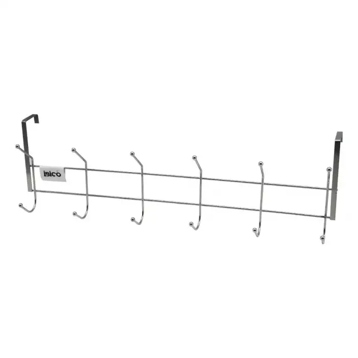 İbico K13-067 ( Krom ) ( 6 Kollu ) Amerikan Kapı Arkası Askı*5x14