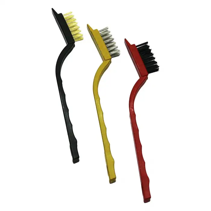 İbico Wıre Brush Set ( 3pcs ) Mini Tel Fırça Seti ( Prinç & Çelik & Naylon Fırça)*500