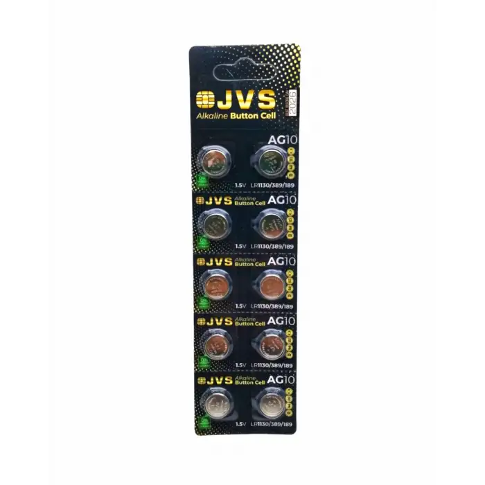 Jvs Ag10 1.5v Lr1130 Saat Pili 10lu Kart*400