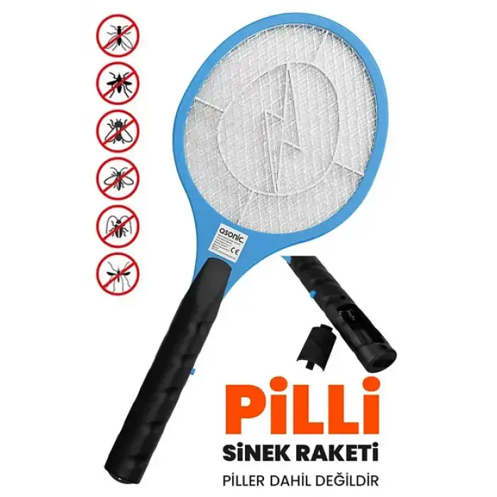 Kalem Pilli Raket Sinek Öldürücü Asonıc