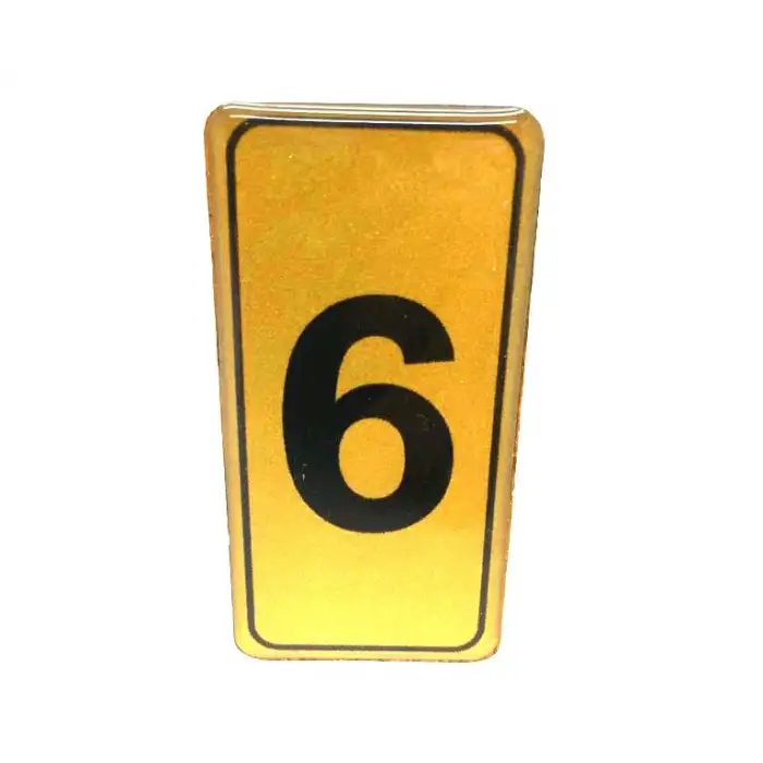 Kapı Numarası No-6 Silikonlu Yapışkanlı*10x20