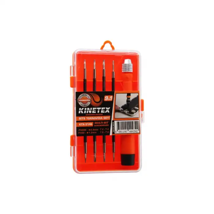 Kınıtex Ktx-3146 ( 9ın1 ) Saatçi & Telefoncu Bits Tornavida Seti*192