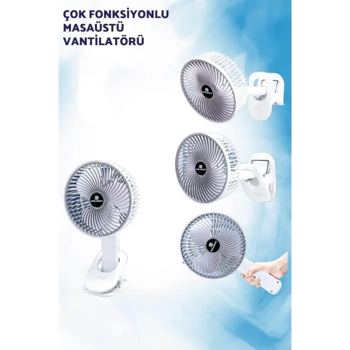 Klipsli Vantilatör & Taşınabilir Fan Şarjlı Fan Bs-5003