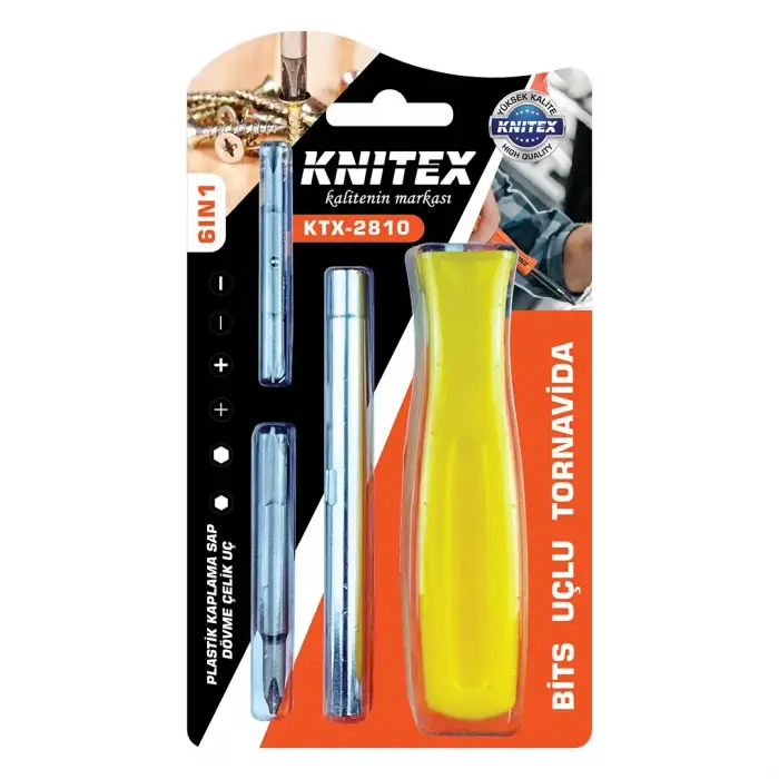 Knıtex Ktx-2810 ( 6ın1 & Çıkar Tak ) Bits Uçlu Tornavida*80