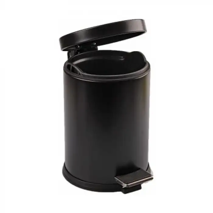 Lalezar Lzr-813-s ( 5lt ) ( Siyah ) Pedallı Metal Çöp Kovası*8