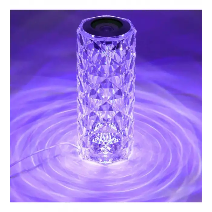 Kristal Masa Lamba Led Bluetooth Hoparlör Uzaktan Kumandalı