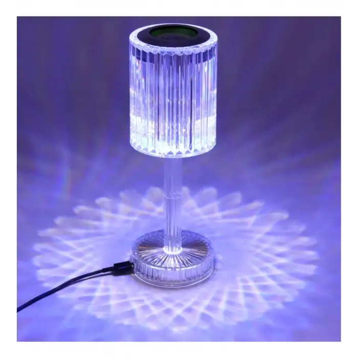 Led Bluetooth Hoparlör Uzaktan Kumandalı Kristal Lamba Masa Lamba
