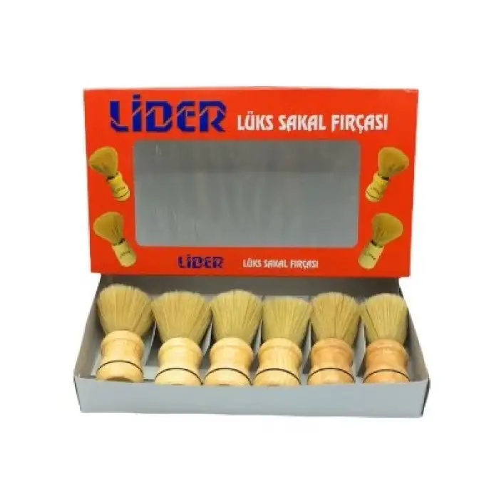 Lider-1104 ( Ahşap Saplı ) Sakal Fırçası*6x72