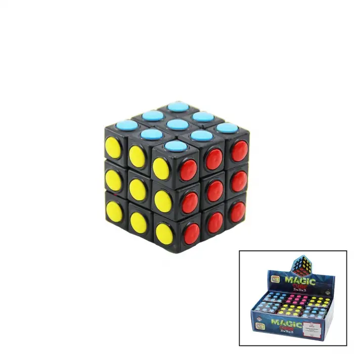 Magıc Cube Dgn-051 ( Boncuklu & 3x3x3 ) Zeka Küpü*6x48