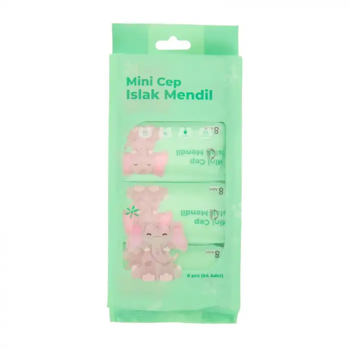 Mini Cep Islak Mendil Günlük Pratik 8li Paket