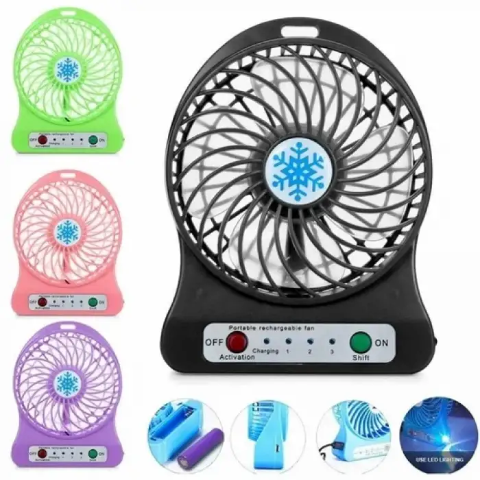 Mini Masa Fanı Mini Masaüstü Fan Şarjlı Egonex