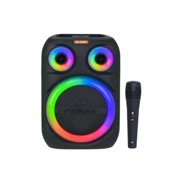 MS Bluetooth ve USB Girişli 8 inch Şarjlı Işıklı Müzik Sistemi MS-2047 BT