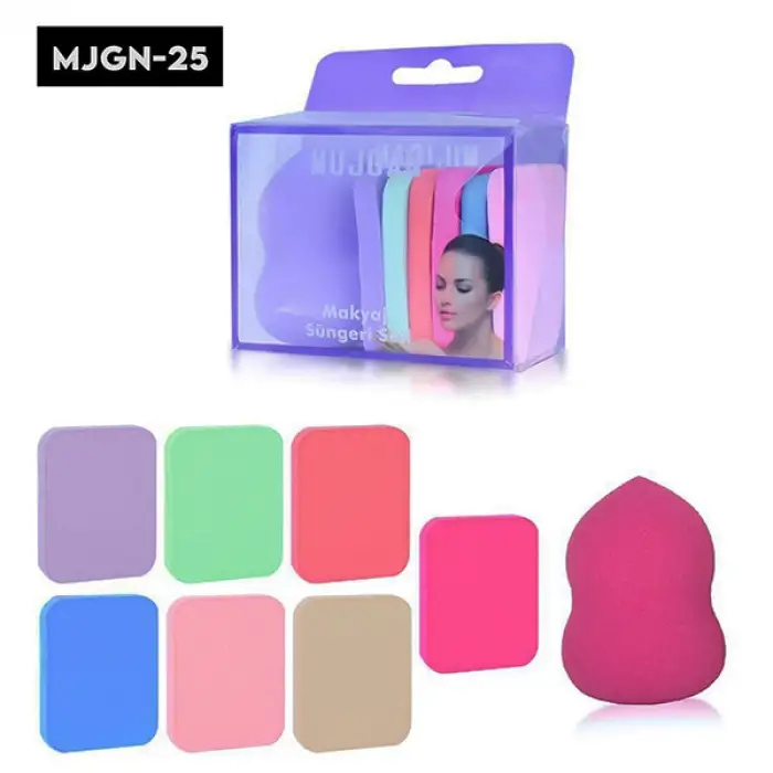 Mujgan Mjgn-25 ( 8pcs ) ( Dilimli ) Renkli Makyaj Süngeri Seti*12x60