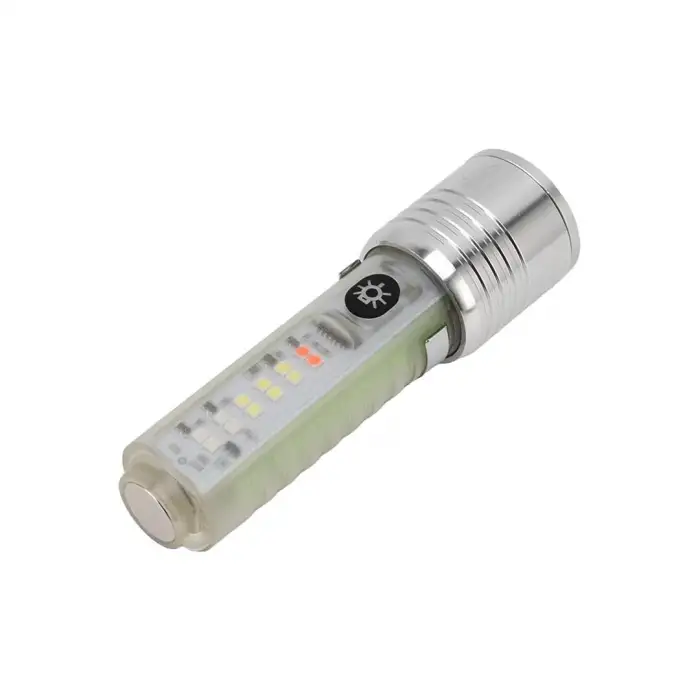 Multıfunctıonal Mını Flashlıght Zj-089 Şarjlı & Zoomlu El Fener*240 Q9
