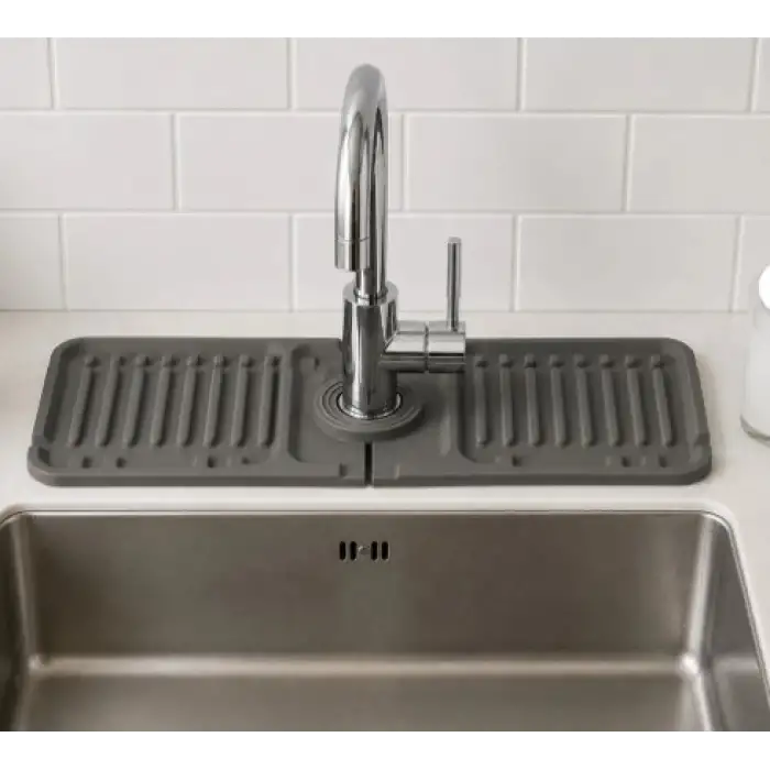 Mutfak Banyo Lavabo Kenarı Silikon Mat Gri