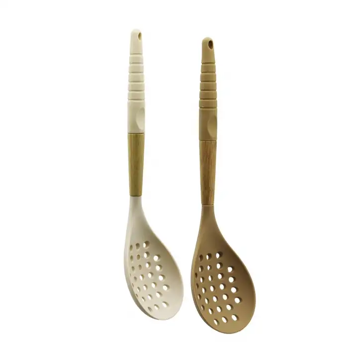Pablıto Home Pbt-178 ( Silikon ) Kevgir ( Ahşap Bambu Sap & Silikon Kılıflı ) ( 32cm )*24x6