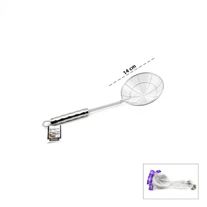 Pablıto Home Pbt-228 ( 14 ) ( Saplı ) Metal Çelik Kevgir*10x20