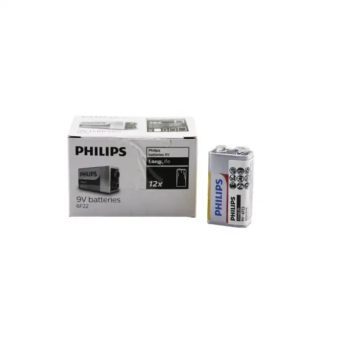 Phılıps 6f-22 ( 9v ) Pil ( 12pcs ) ( Extra Çinko Klorür )*1x10