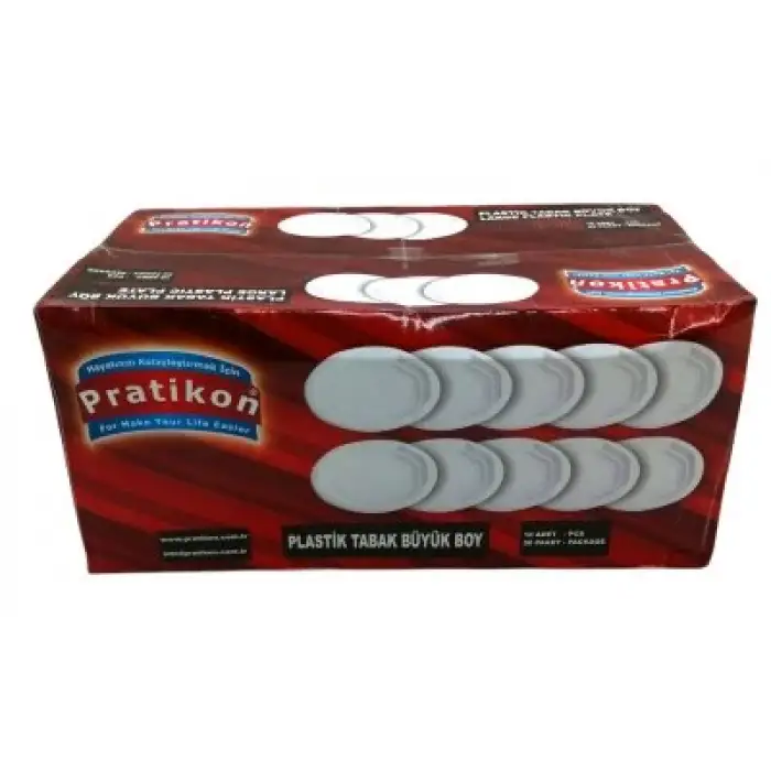 Pratikon Pr-1144 ( Büyük & Plastik ) Tabak 10pcs*50=k