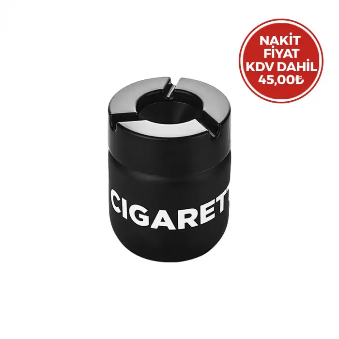 Qlux C-513 Cıgarette ( Siyah ) Cam Küllük ( 425cc )*12x1
