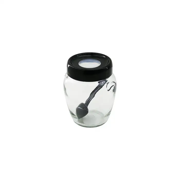 Qlux S-00156 ( 300cc ) Rıng Kaşıklı Cam Baharatlık*24=k