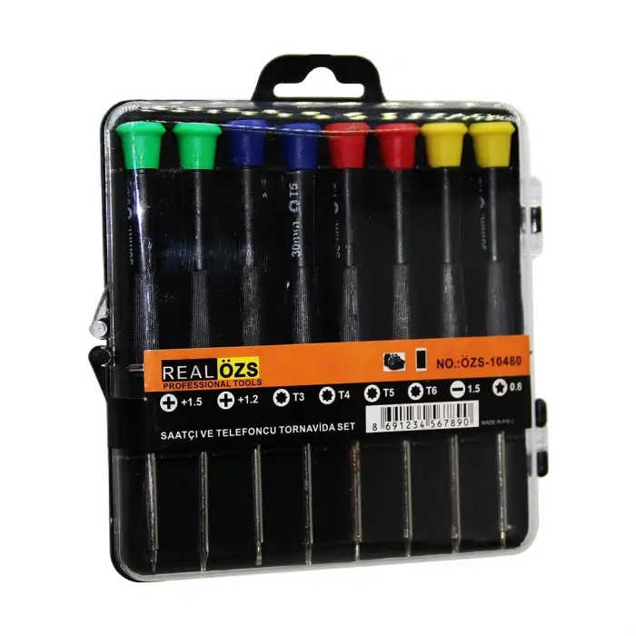 Real Özs-10480 ( 8pcs ) Saatçi & Telefoncu Tornavida Seti*200