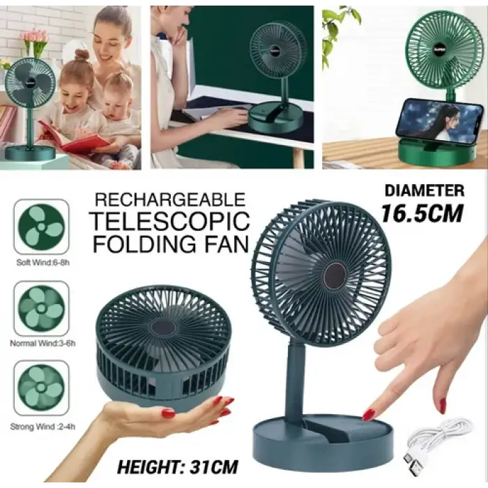 Şarjlı Masaüstü Fan Usb Şarjlı Mini Fan