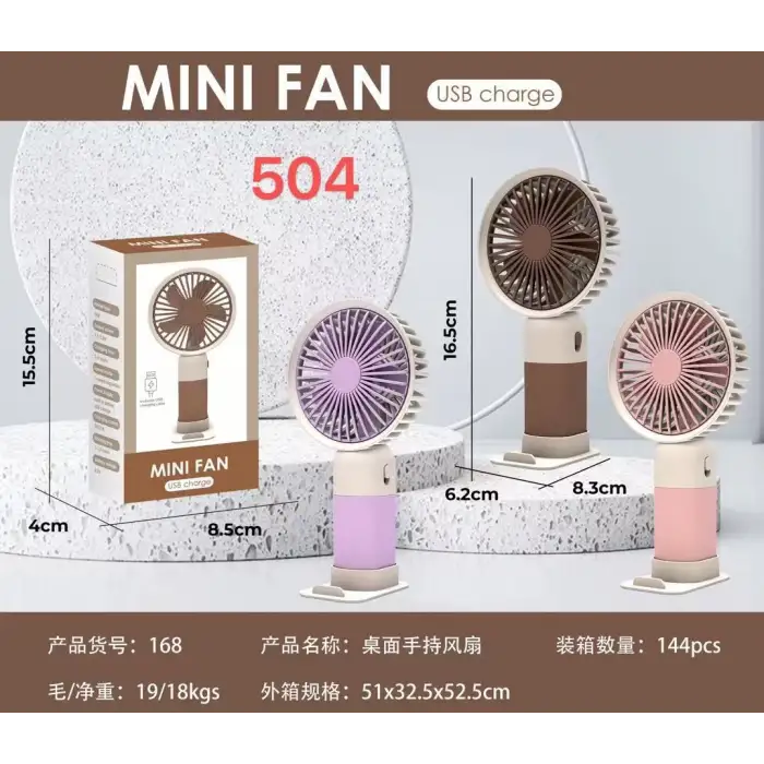 Şarjlı Taşınabilir El Tipi Mini Fan Egonex 504