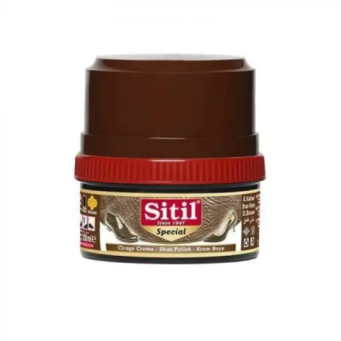 Sitil ( 175ml & Koyu Kahve ) Krem Ayakkabı Boyası*12x4