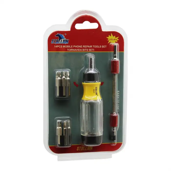 Stallıon Stl-014 ( 14pcs ) Yaylı Telefon Tamir Tornavida Bits Seti*72