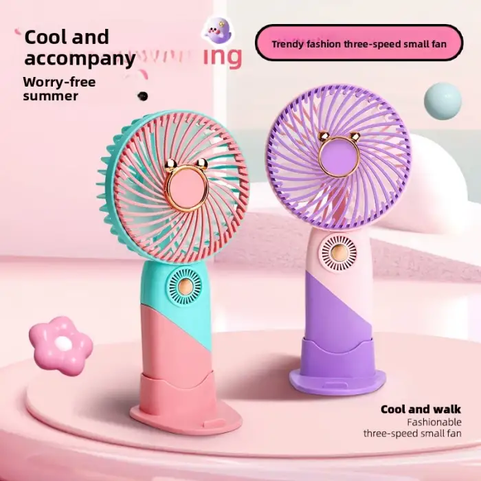 Taşınabilir Mini USB Şarj Edilebilir Fan - Masaüstü El Fanı - El Vantilatörü