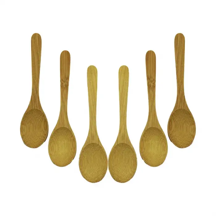 Tata Bamboo & Wood Dmr-8467 ( 6pcs & Oval ) Ahşap Bambu ( Çay Kaşık ) Seti*500