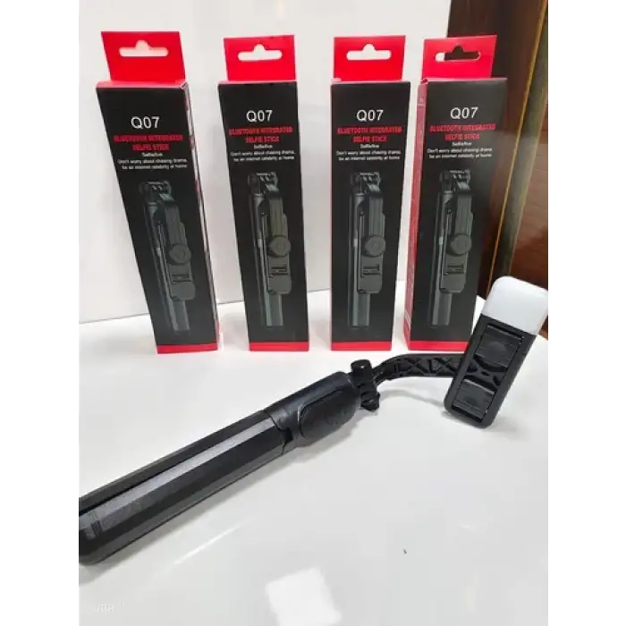 Universal Q07 6 Inç Halka Işık Taşınabilir Bluetooth Selfie Stick Tripod