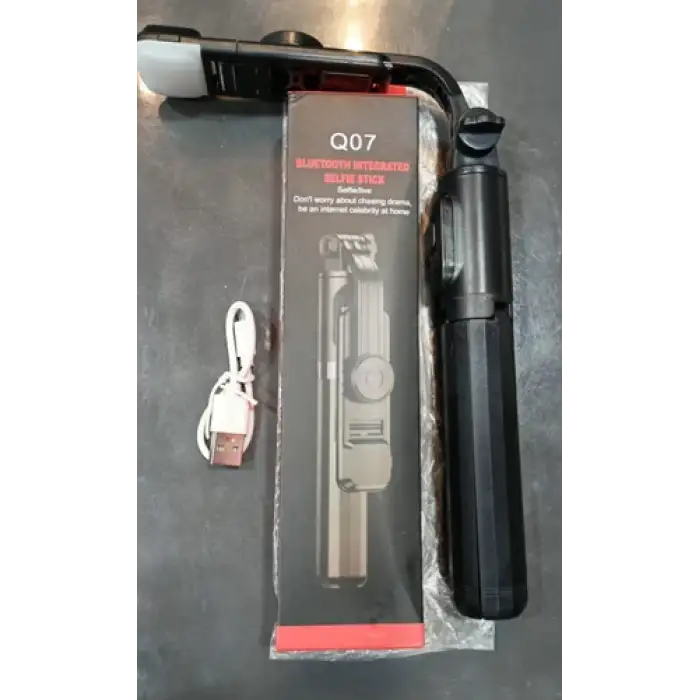 Universal Q07 6 Inç Halka Işık Taşınabilir Bluetooth Selfie Stick Tripod