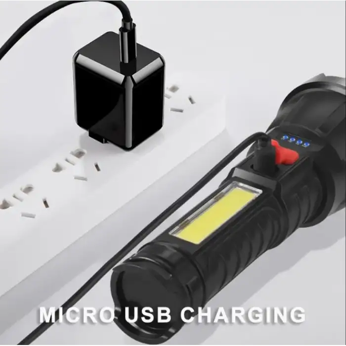 Usb Glare Charging Flashlight El Feneri Zj-05